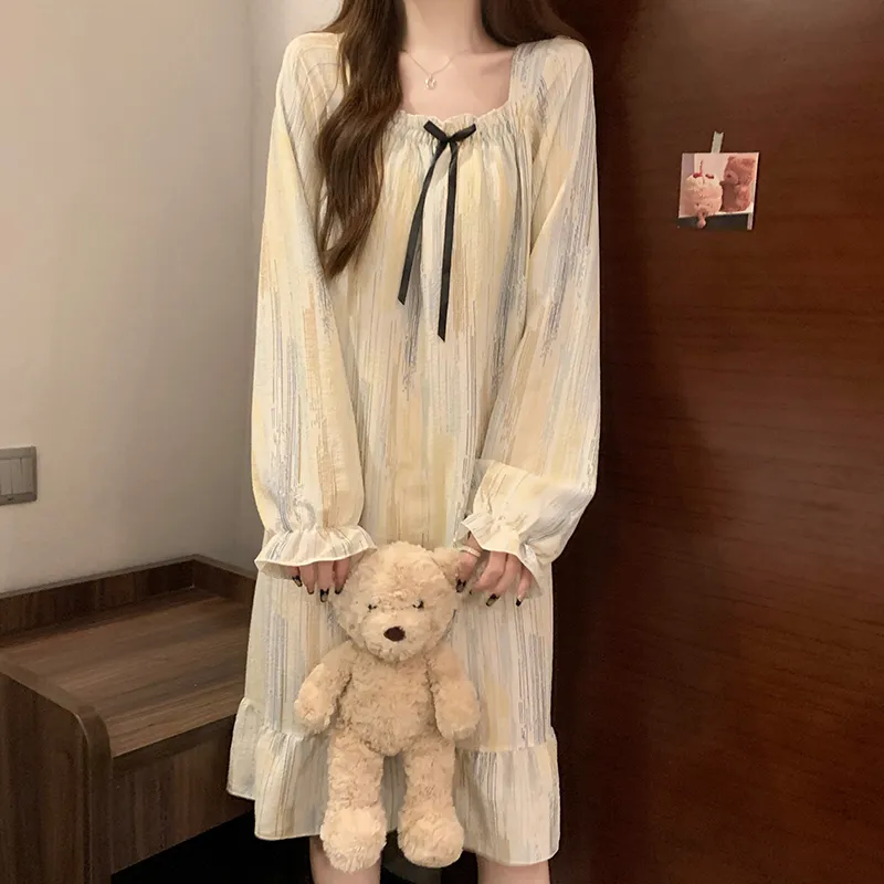 Ta Yan Nightgown Women's Apricot-3