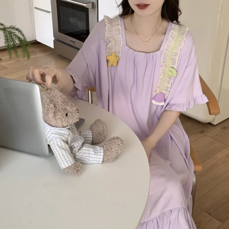 Ta Yan Nightgown Women's Purple-9