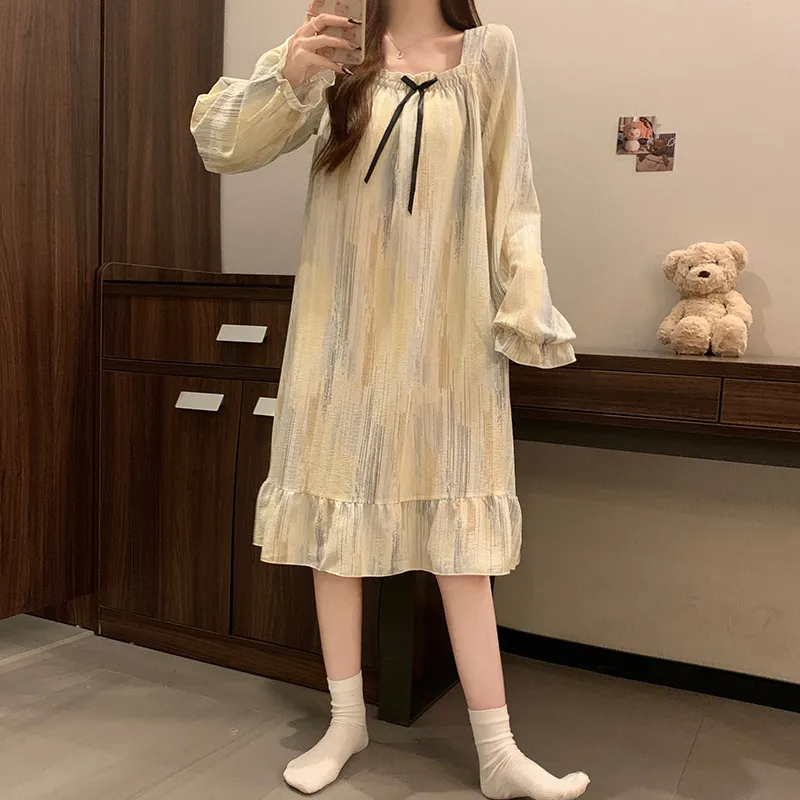 Ta Yan Nightgown Women's Apricot-4