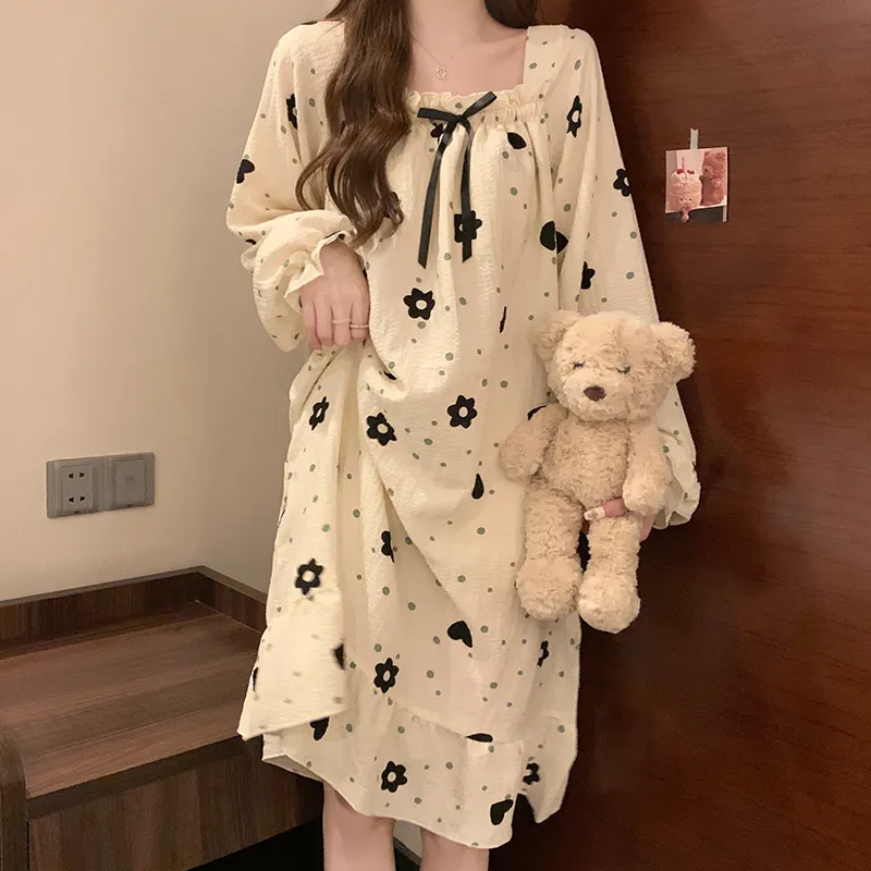 Ta Yan Nightgown Women's Apricot-4