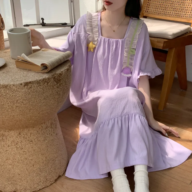 Ta Yan Nightgown Women's Purple-4