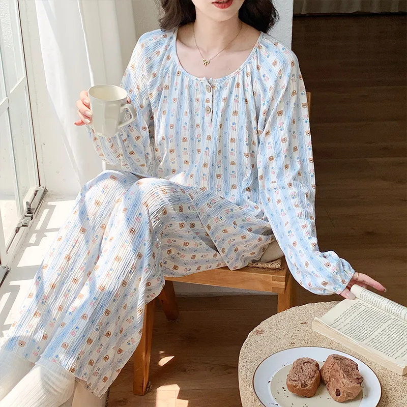 Ta Yan Pajama Set Women's Light Blue-3
