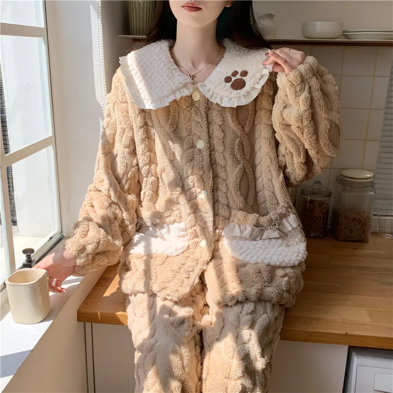 Ta Yan Pajama Set Women's Brown-1