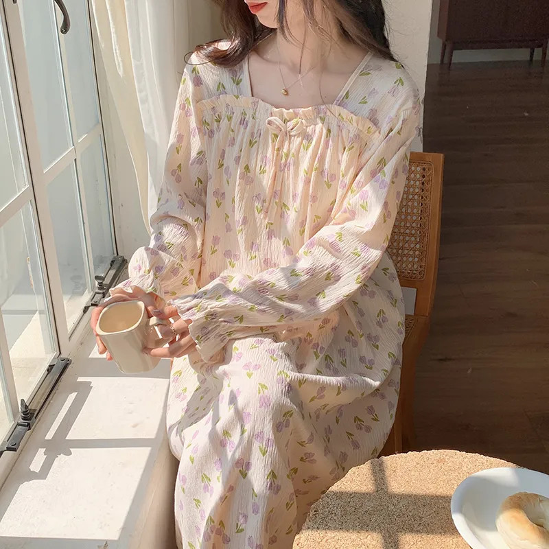 Ta Yan Nightgown Women's Apricot-2