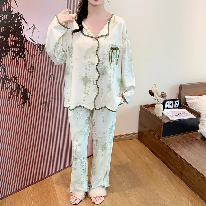 Ta Yan Pajama Set Women's Green-1