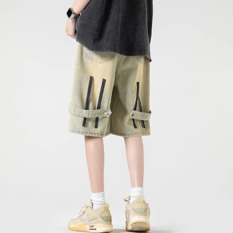 DUNHUANG ART INSTITUTE Denim Shorts Unisex-10