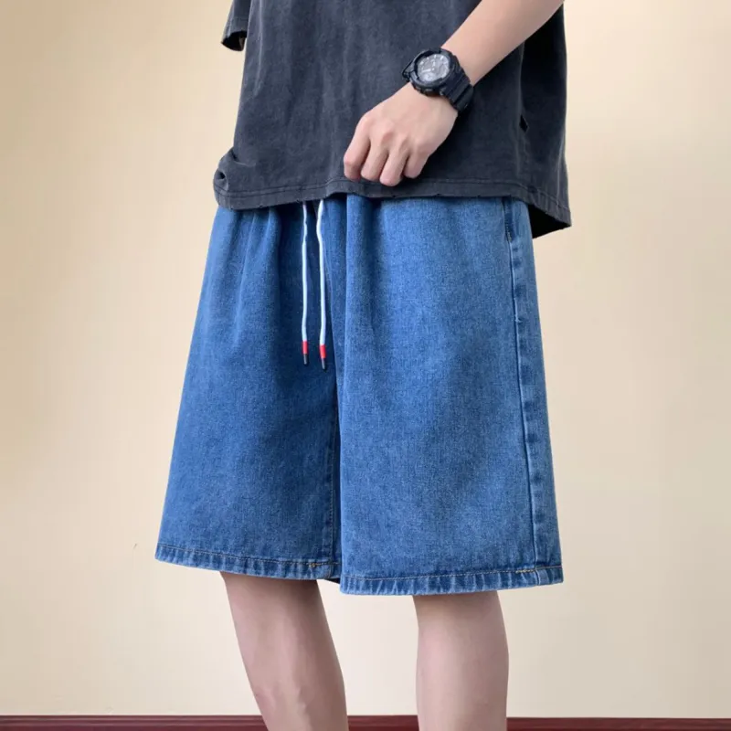 DUNHUANG ART INSTITUTE Denim Shorts Unisex-16