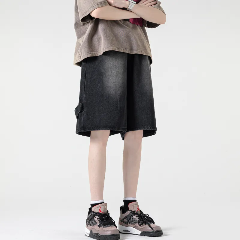 DUNHUANG ART INSTITUTE Denim Shorts Unisex-6