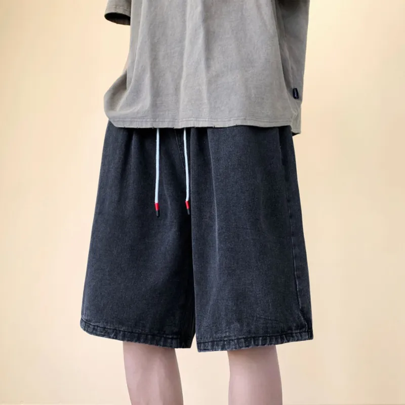 DUNHUANG ART INSTITUTE Denim Shorts Unisex-2