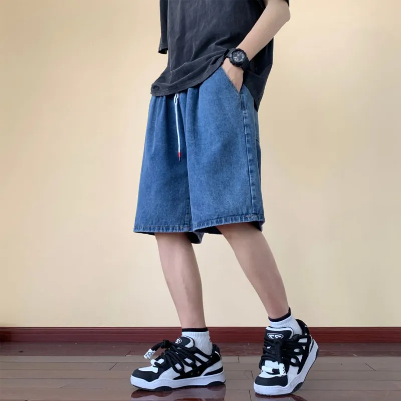 DUNHUANG ART INSTITUTE Denim Shorts Unisex-15