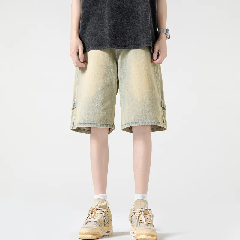 DUNHUANG ART INSTITUTE Denim Shorts Unisex-12