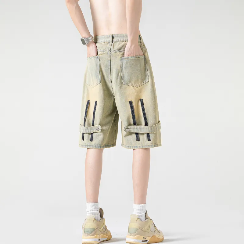 DUNHUANG ART INSTITUTE Denim Shorts Unisex-9
