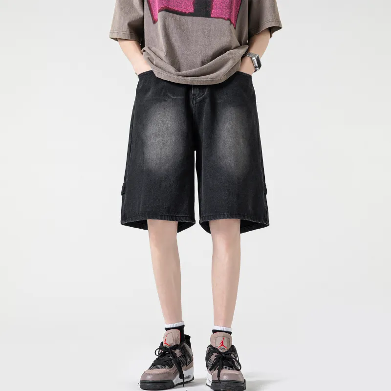 DUNHUANG ART INSTITUTE Denim Shorts Unisex-4
