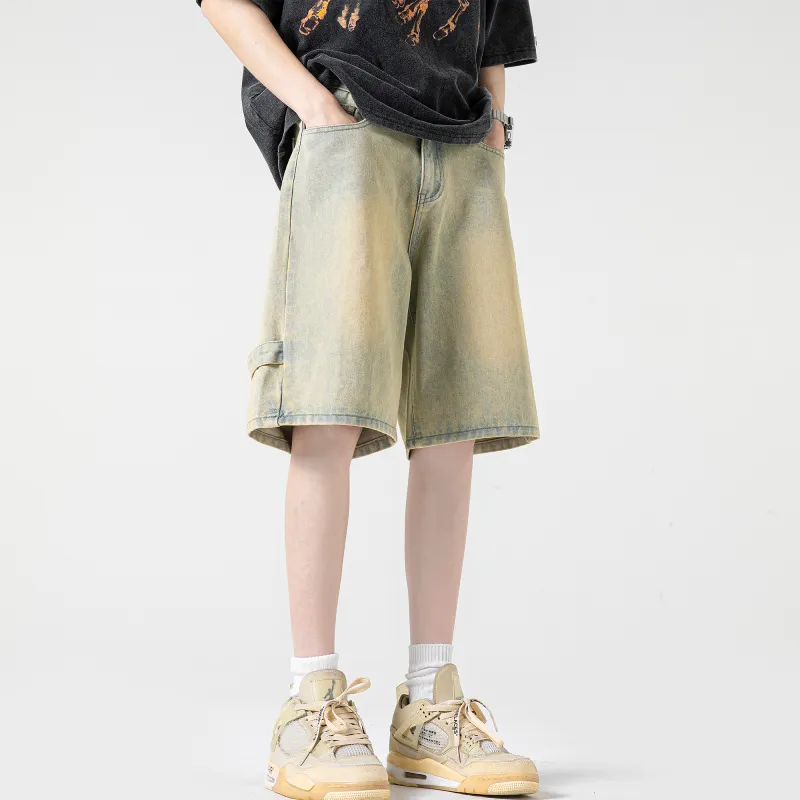 DUNHUANG ART INSTITUTE Denim Shorts Unisex-13