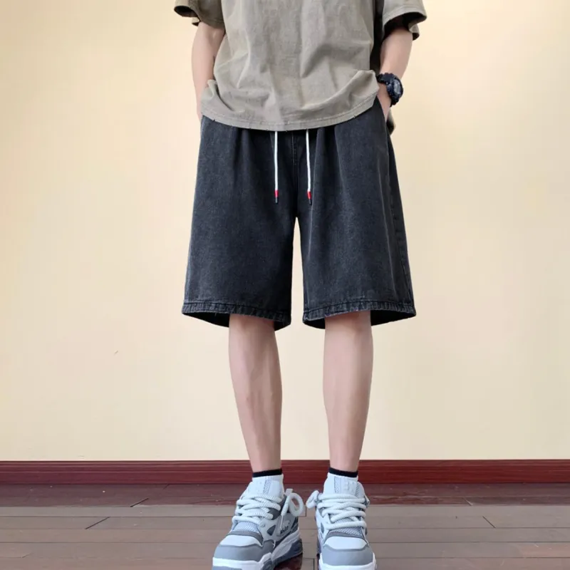 DUNHUANG ART INSTITUTE Denim Shorts Unisex-5