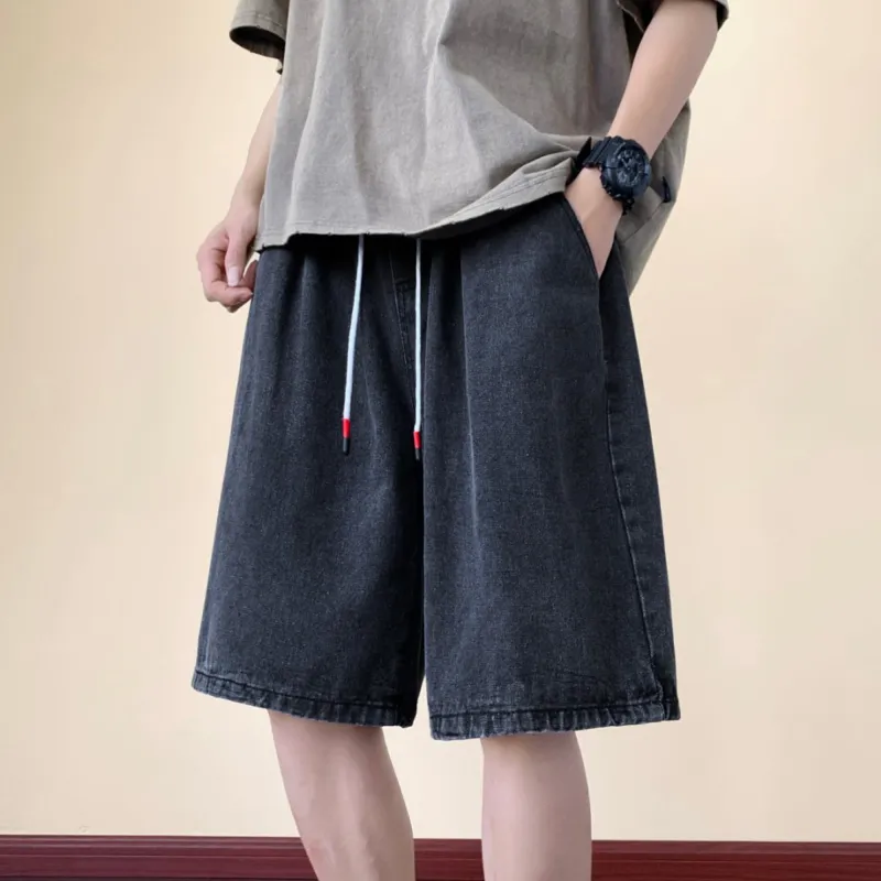 DUNHUANG ART INSTITUTE Denim Shorts Unisex-3