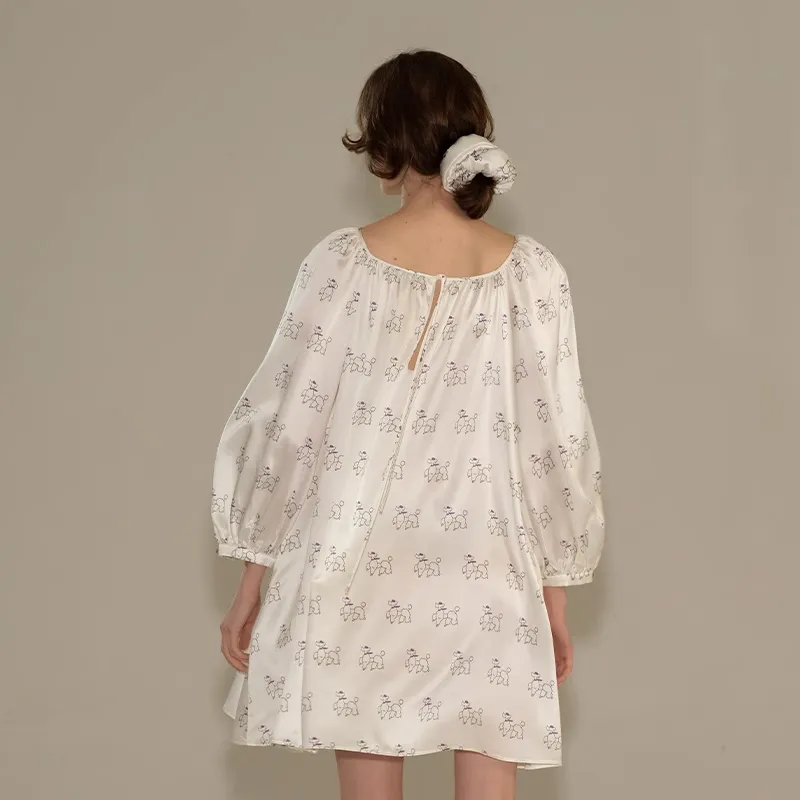 NOT JUST PAJAMA Silk Nightgown Spring Summer Dress Women's-1
