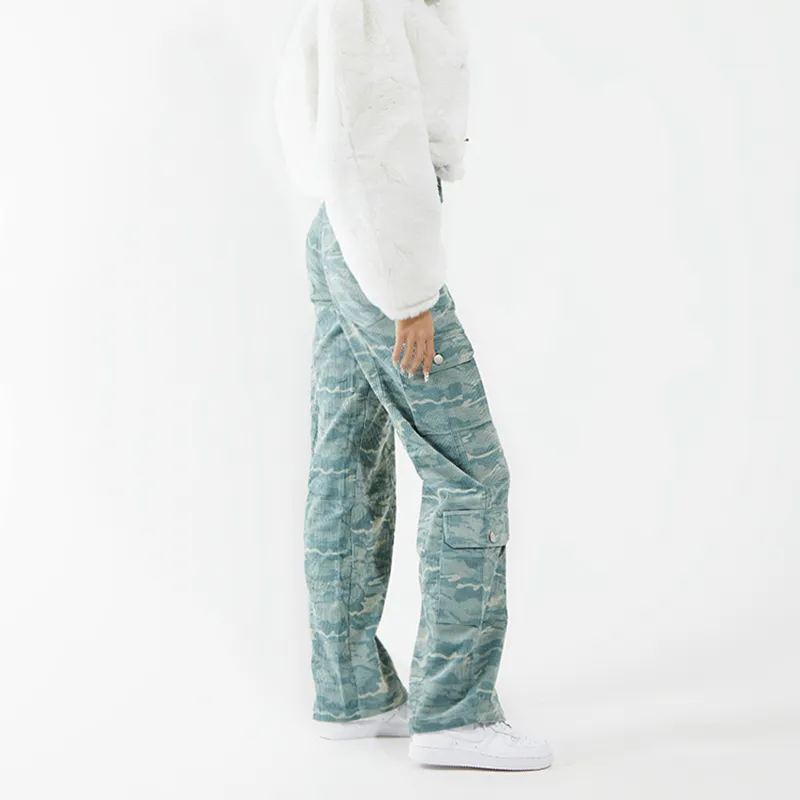 JYOSEI Casual Pants Women's Lake Blue-5
