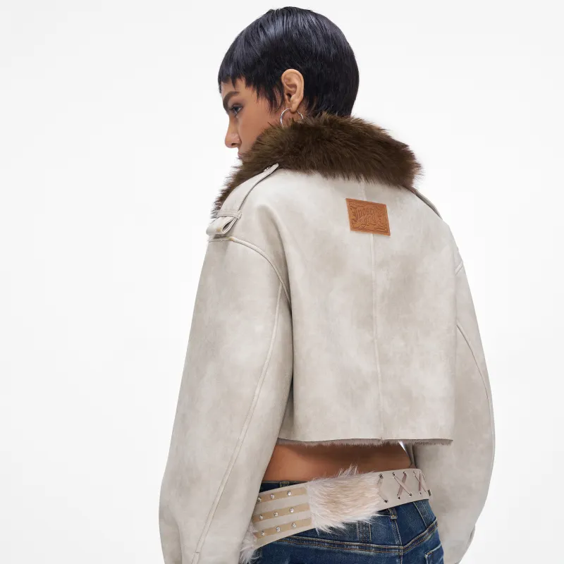 JYOSEI Jackets & Coats Unisex White Gray-3