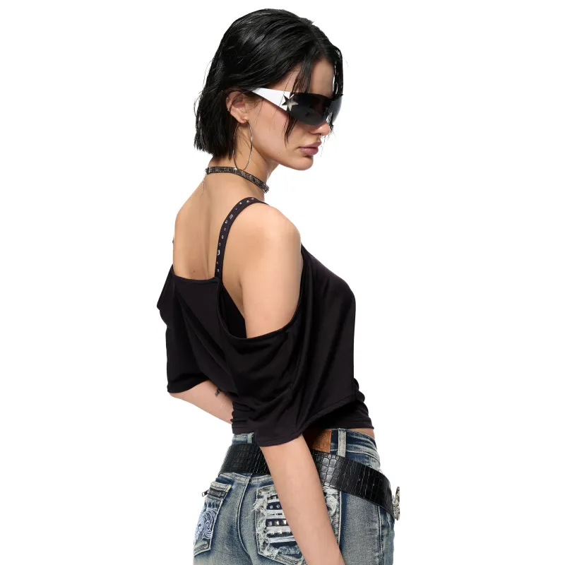 JYOSEI T Shirts Women's Black-4