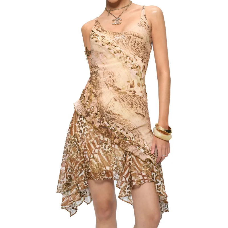 JYOSEI Slip Dresses Women's Brown-2