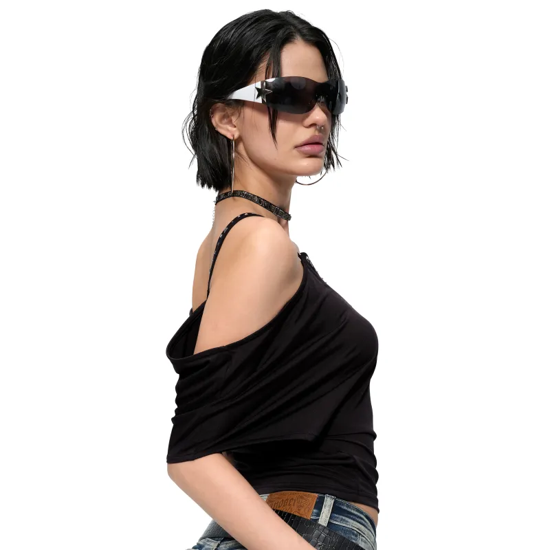 JYOSEI T Shirts Women's Black-5