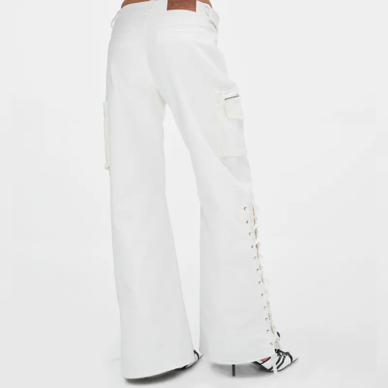 JYOSEI Cargo Pants Women's White-5