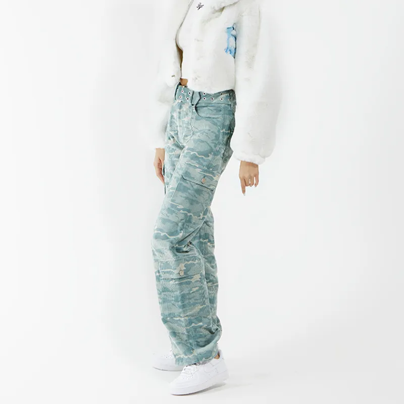 JYOSEI Casual Pants Women's Lake Blue-3