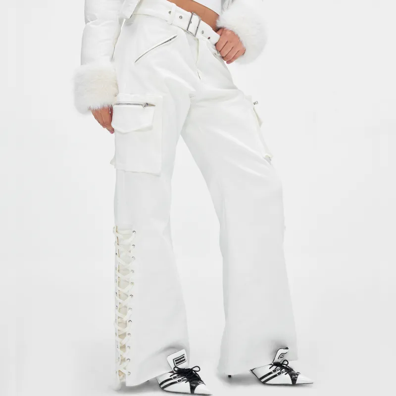 JYOSEI Cargo Pants Women's White-4