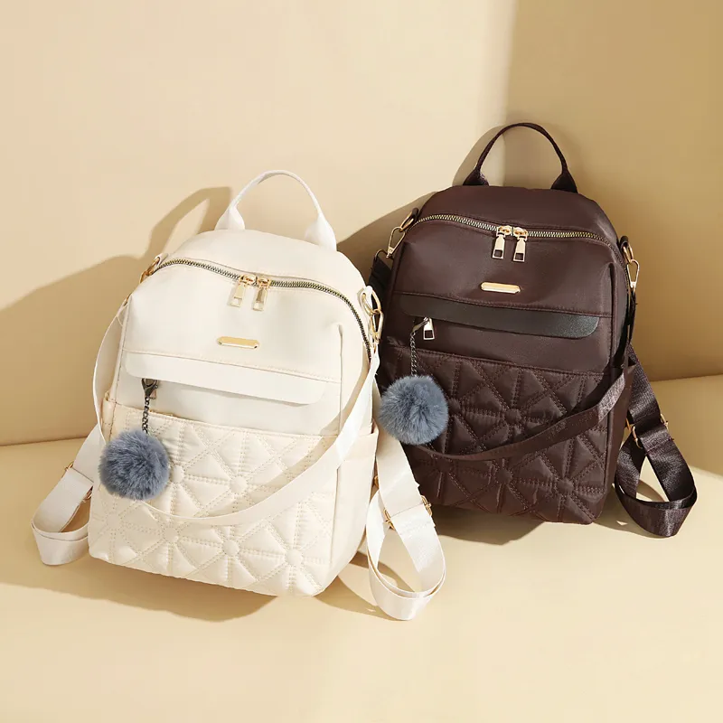SURELAPTOP Nylon Backpack Women's Multicolor-2