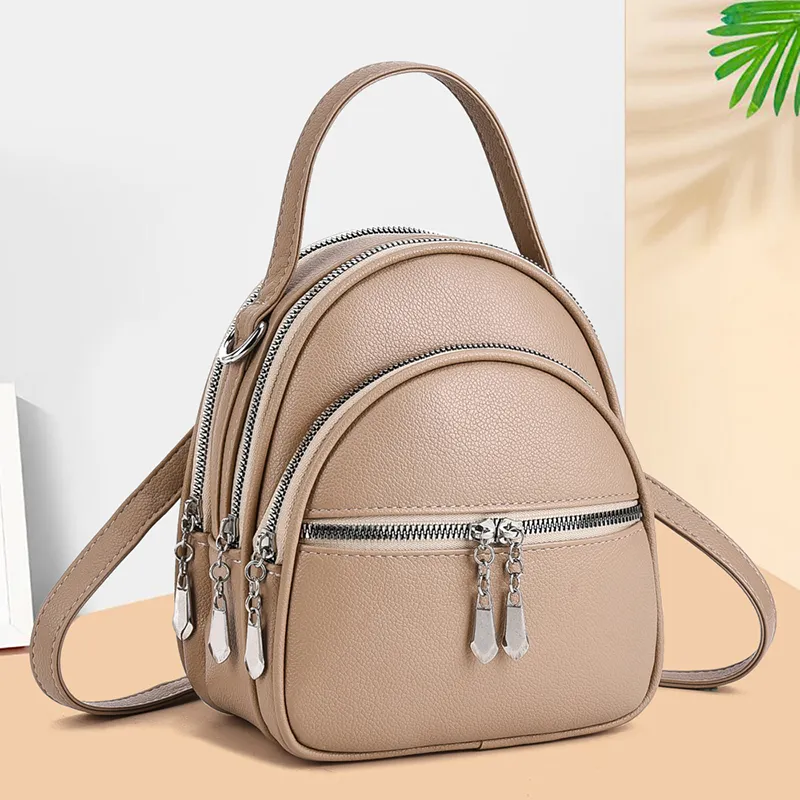 SURELAPTOP PU Backpacks Backpack Regular Women's White/Black/Khaki/Blue-7