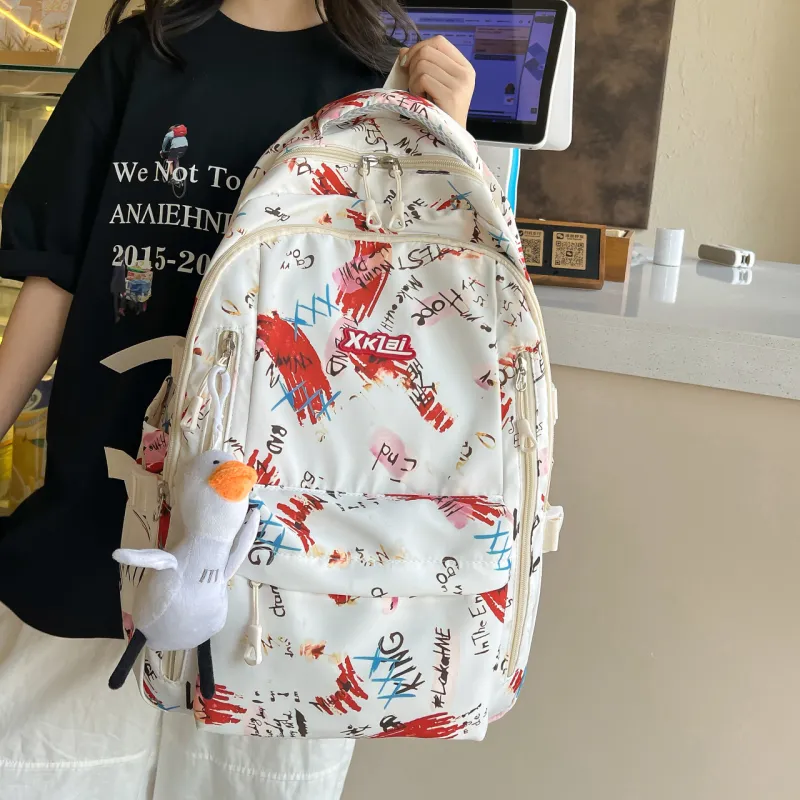 SURELAPTOP Composite Cloth Backpack Unisex Multicolor-4