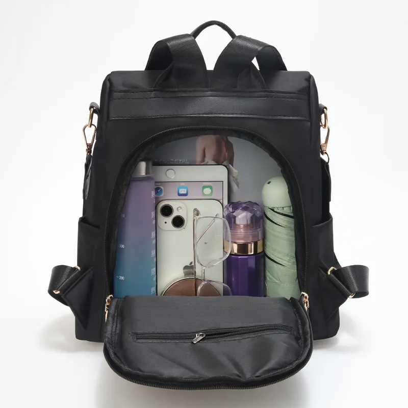 SURELAPTOP Canvas Fabric Backpack Unisex Multicolor-10