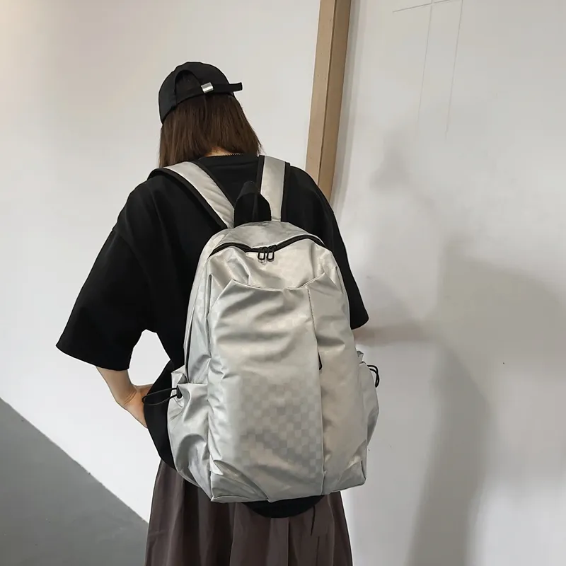 SURELAPTOP PU Backpack Regular Unisex Black/Blue/Silver/Gray-9