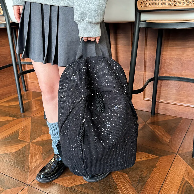 SURELAPTOP Strips Backpack Women's Ecru-5