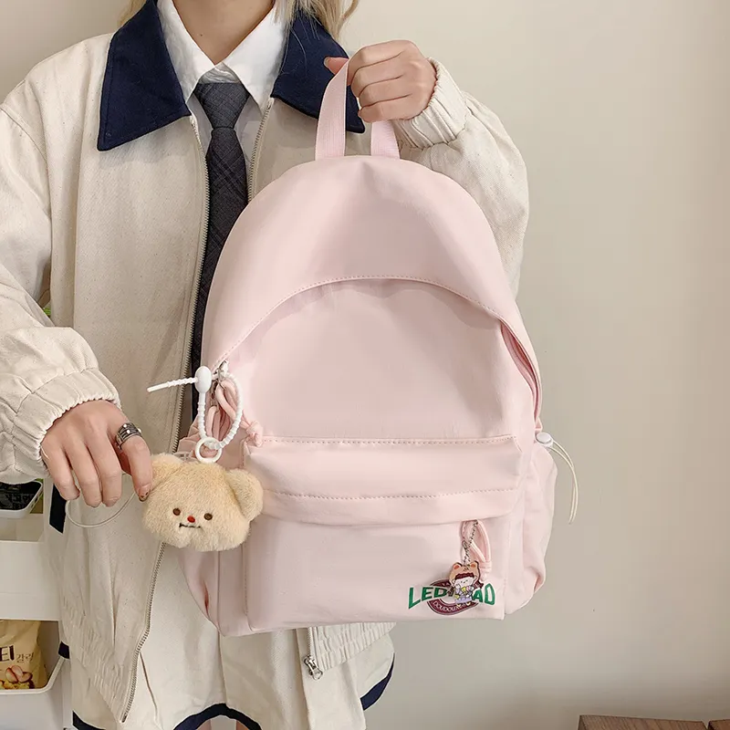 SURELAPTOP Nylon Fabric Backpack Unisex Multicolor-12