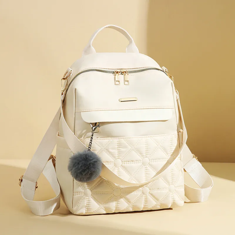 SURELAPTOP Nylon Backpack Women's Multicolor-1