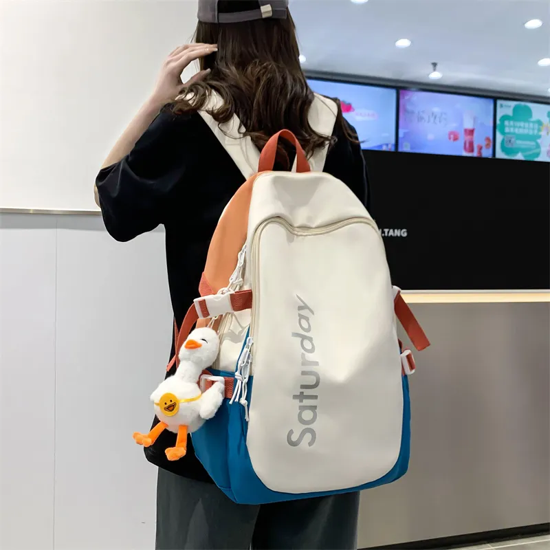SURELAPTOP Nylon Backpack Unisex Multicolor-15