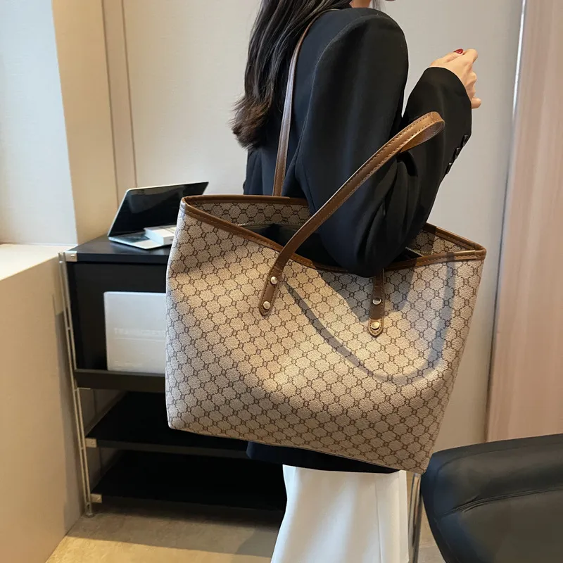 SURELAPTOP PU Tote Bag Shopping Bag Shoulder Bags Large Size Women's Multicolor-3