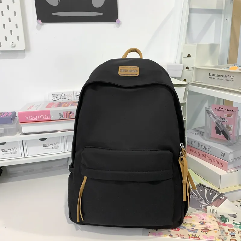 SURELAPTOP Nylon Backpack Unisex White/Black/Yellow/Blue-6