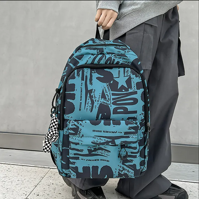 SURELAPTOP Nylon Laptop Backpack Large Size Unisex Black/Gray/Green/Blue-14