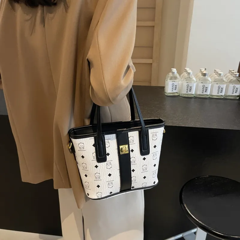 SURELAPTOP PU Tote Bag Shopping Bag Shoulder Bags Women's Multicolor-1