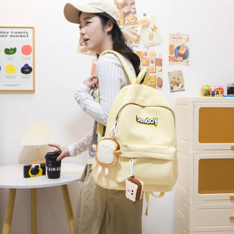 SURELAPTOP Nylon Backpack Regular Women's Multicolor-6
