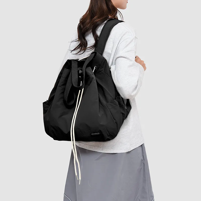 SURELAPTOP Oxford Backpack Regular Women's Black/Light Green/Beige/Coffee-3