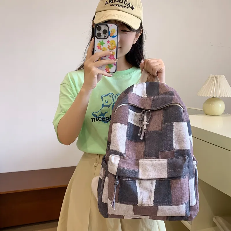 SURELAPTOP Canvas Backpack Unisex Multicolor-15