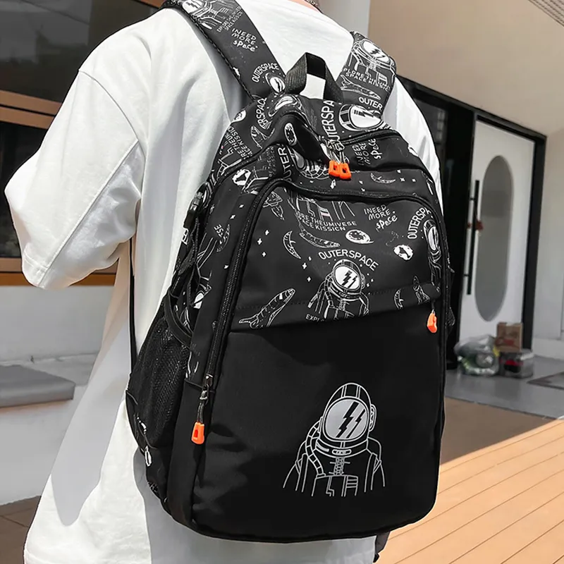 SURELAPTOP Nylon Laptop Backpack Large Size Unisex Multicolor-5