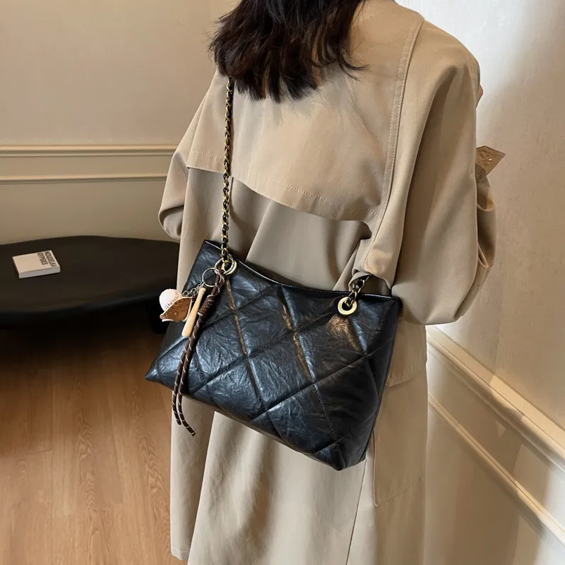 SURELAPTOP PU Shoulder Bag Regular Women's Ecru/Black/Coffee-13