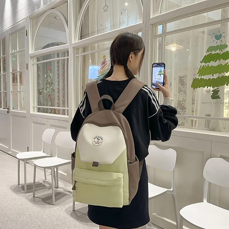 SURELAPTOP Nylon Backpack Women's Multicolor-12