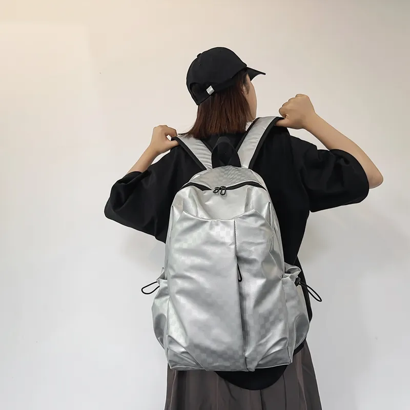 SURELAPTOP PU Backpack Regular Unisex Black/Blue/Silver/Gray-7