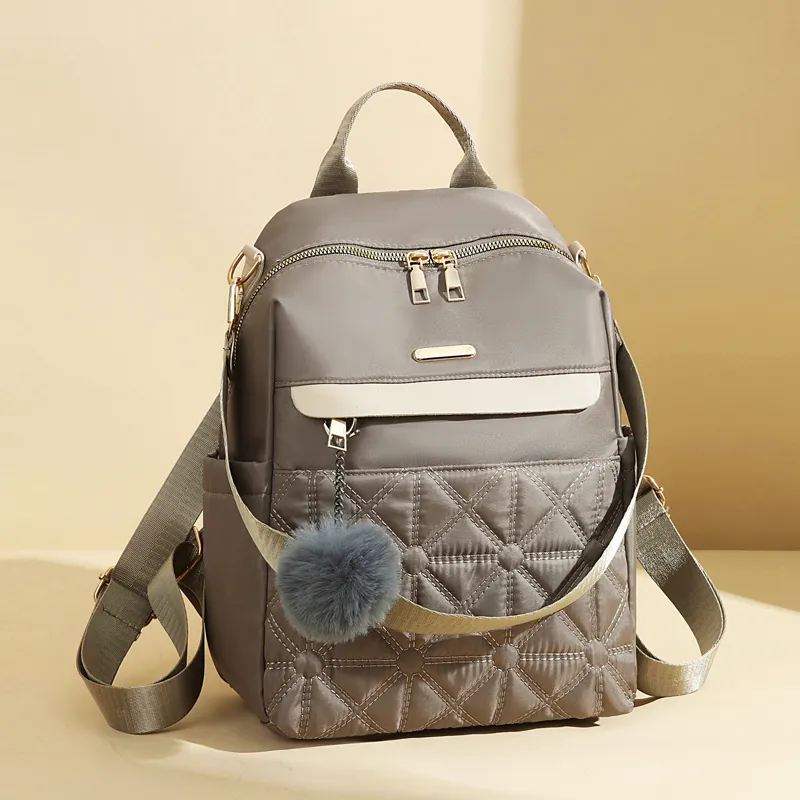 SURELAPTOP Nylon Backpack Women's Multicolor-8